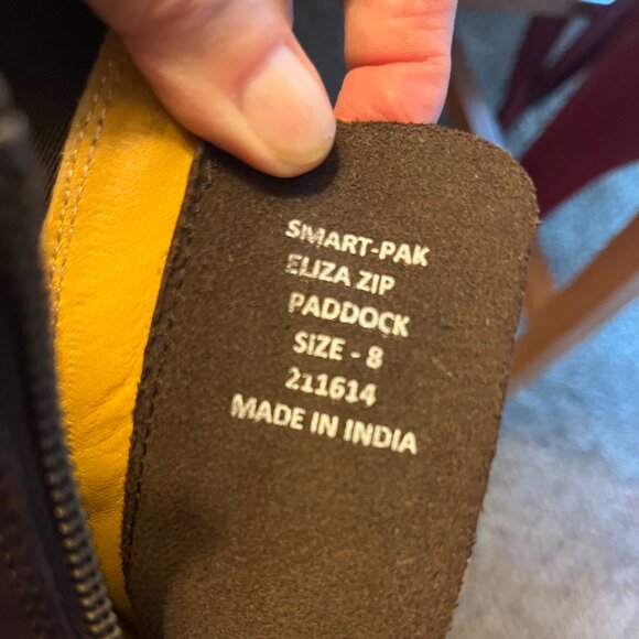 Brown leather zip-up paddock riding boots size 8, by SmartPak - Picture 3 of 3